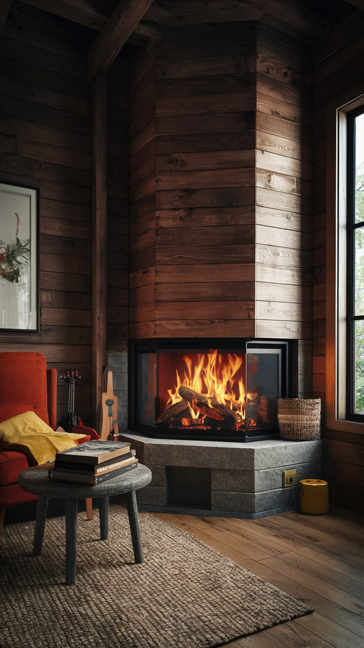 30 Corner Fireplace Ideas - Cozy Spots to Warm Your Home » ComfyTips